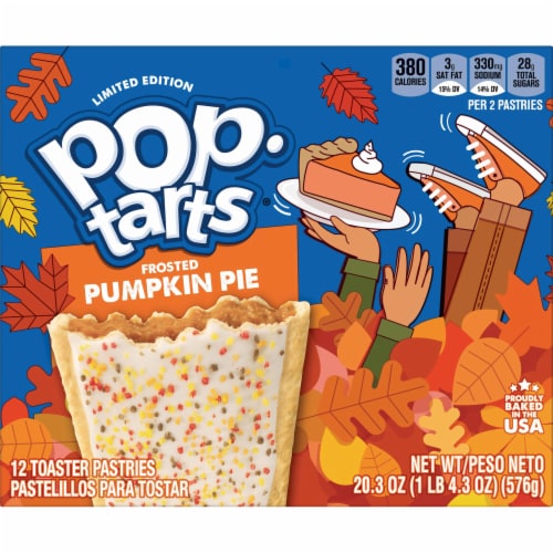 Kellogg's Pop-Tarts Frosted Pumpkin Pie Toaster Pastries Perspective: back