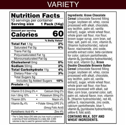 Kellogg's® Krave Duo Snax Cereal Snacks Perspective: back