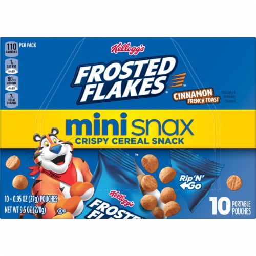 Kellogg's® Frosted Flakes Cinnamon French Toast Mini Crispy Cereal Snacks Perspective: back