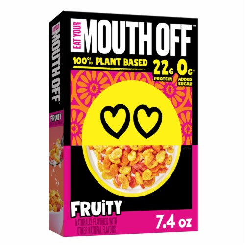 Eat Your Mouth Off Fruity Vegan Protein Cereal Perspective: back