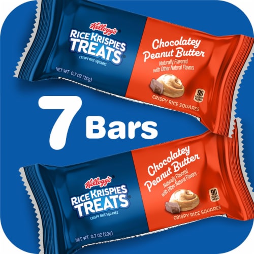 Kellogg's Rice Krispies Treats Chocolatey Peanut Butter Crispy Rice Squares Perspective: back