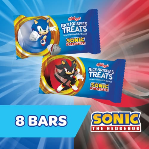 Kellogg's Rice Krispies Treats Sonic and Shadow Sprinkles Crispy Marshmallow Squares Perspective: back