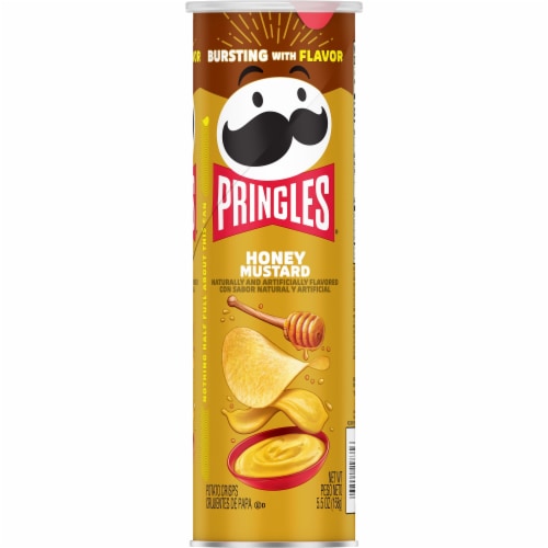 Pringles® Honey Mustard Potato Crisps Chips Perspective: back
