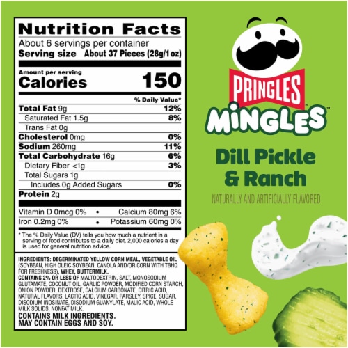 Pringles® Mingles Dill Pickle and Ranch Puffed Snacks Perspective: back