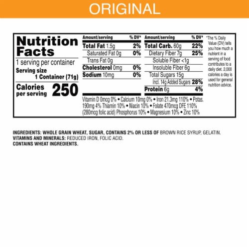 Kellogg's Frosted Mini-Wheats Original Cold Breakfast Cereal Perspective: back