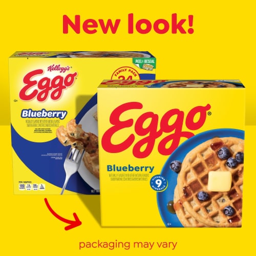 Kellogg's® Eggo® Blueberry Family Pack Frozen Waffles Perspective: back