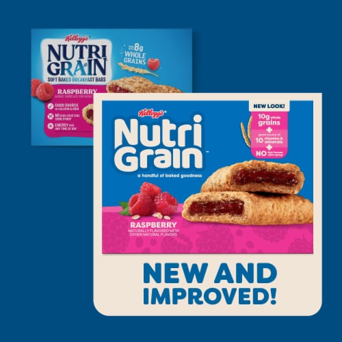 Nutri-Grain Raspberry Soft Baked Breakfast Bars Perspective: back