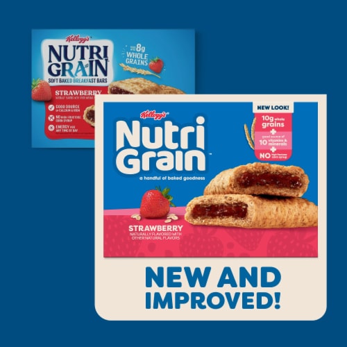 Nutri-Grain Strawberry Soft Baked Breakfast Bars Perspective: back