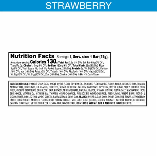 Kellogg's Nutri-Grain Strawberry Breakfast Bars Perspective: back