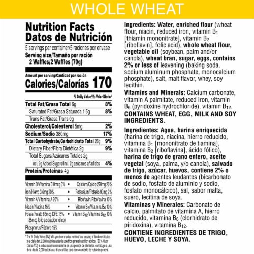 Nutrition Facts Eggo Multigrain Waffles