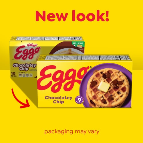 Kellogg's® Eggo® Chocolatey Chip Frozen Waffles Perspective: back