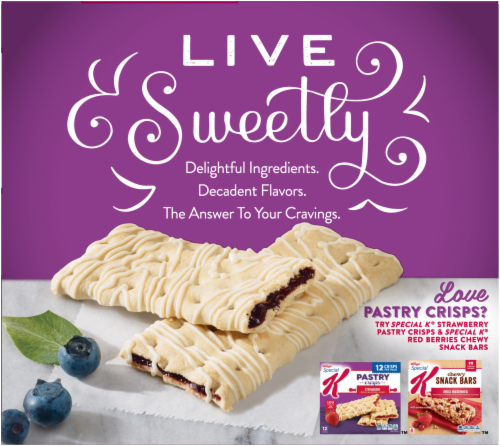 Kellogg's Special K Blueberry Pastry Crisps Perspective: back