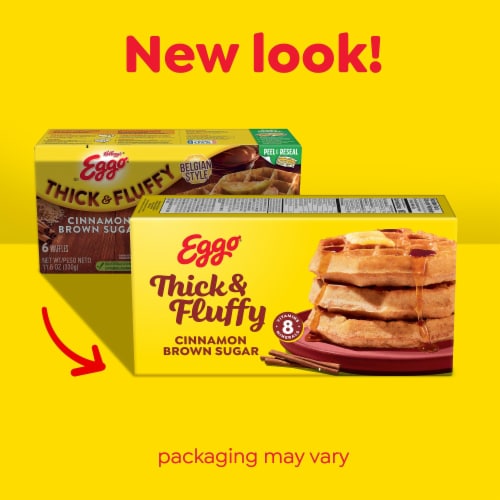 Kellogg's® Eggo® Thick and Fluffy Cinnamon Brown Sugar Frozen Waffles Perspective: back