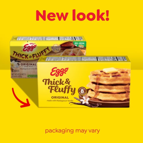 Eggo Thick and Fluffy Original Frozen Waffles Perspective: back