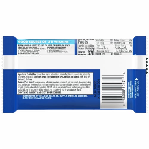 Kellogg's Pop-Tarts Frosted Hot Fudge Sundae Toaster Pastries Perspective: back