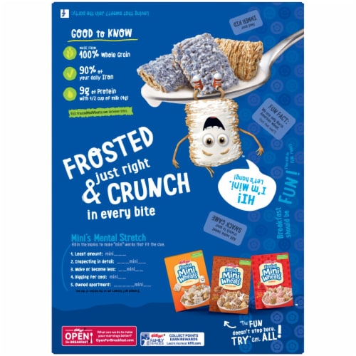 Kellogg's® Frosted Mini-Wheats Blueberry Cereal Perspective: back
