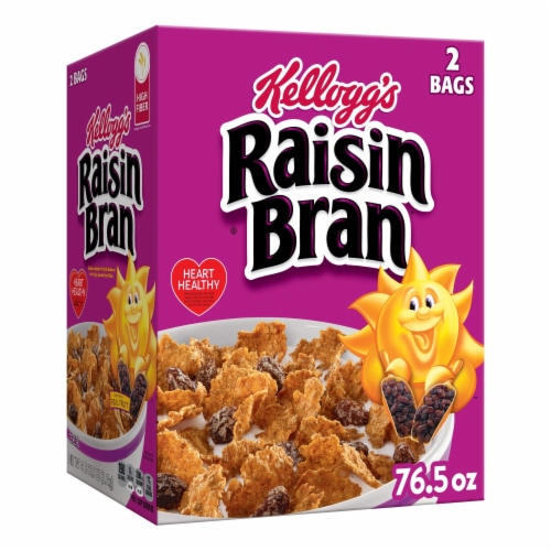 Kellogg's Raisin Bran Original Breakfast Cereal Perspective: back