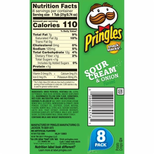 Pringles Snack Stacks Sour Cream & Onion Potato Crisps, 5.9 oz - Fry’s ...