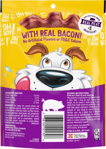Purina® Beggin' Strips® Bacon Dog Treats Perspective: back