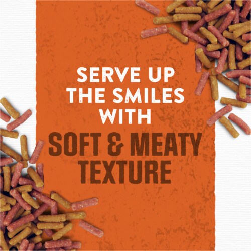 Purina Moist and Meaty Semi-Moist Dog Food Pouches Chopped Burger with Cheddar Cheese Perspective: back