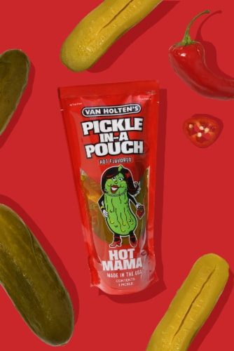 Van Holten's Hot Mama Hot Flavored Pickle-in-a Pouch 1 ea Perspective: back