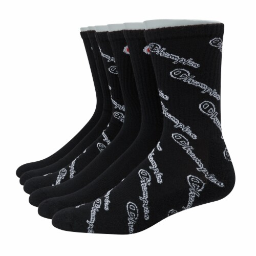 Champion® CH170 Synthetic Crew Socks - Black Perspective: back