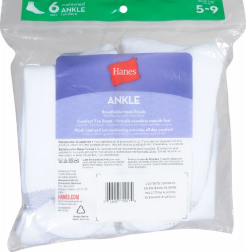 Hanes® ComfortBlend™ Cushion Ankle Socks Perspective: back