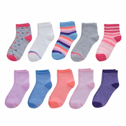 Hanes® Utimate Girls' Ankle Socks - 9-11 / Assorted Perspective: back