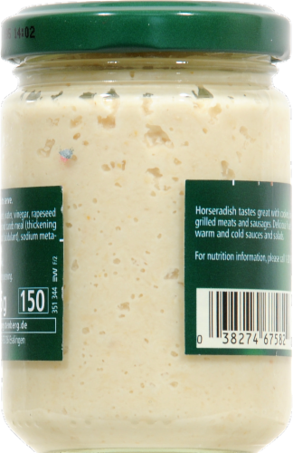 Hengstenberg Hot & Spicy Prepared Horseradish Perspective: back