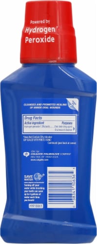 Colgate Peroxyl Mouth Sore Rinse Mild Mint Cleanser Alcohol Free Perspective: back