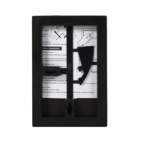 Snap® 4x6 Front Load Photo Frame - Black Perspective: back