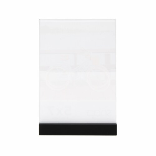 Snap® 5x7 Clear Photo Frame with Black Base Perspective: back