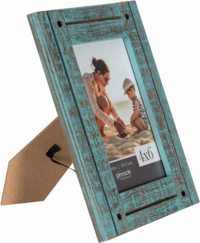 Pinnacle Distressed Picture Frame - Rustic Blue Perspective: back