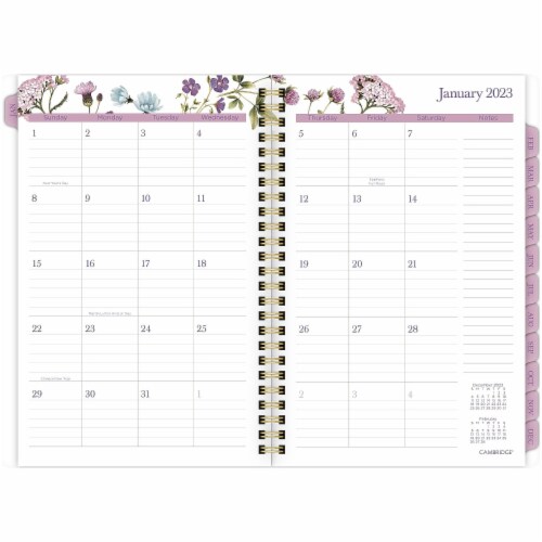 Mead® 2023 Cambridge Summer Garden Weekly & Monthly Planner, 1 ct