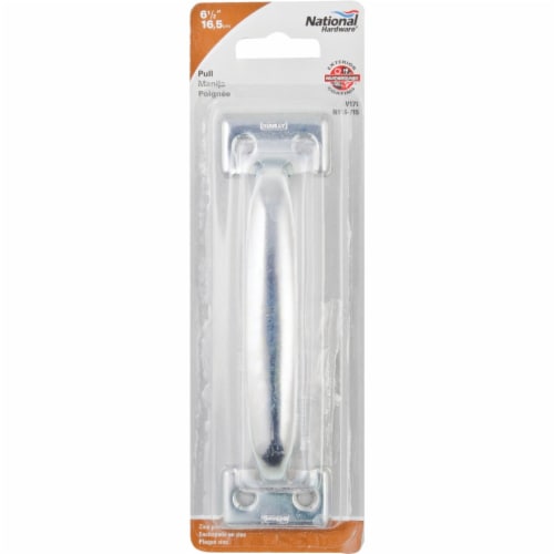 National 6-1/2 In. Zinc Utility Door Pull N116715 Perspective: back