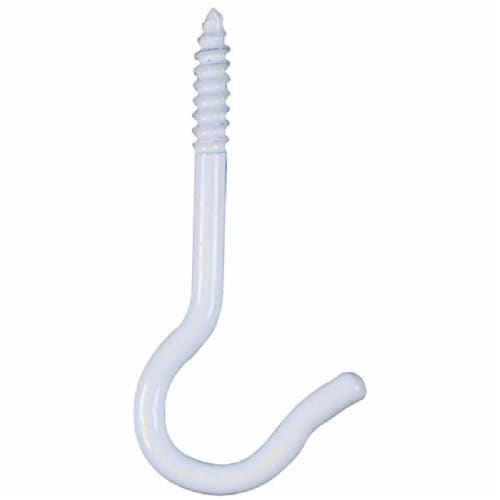 National 2-1/2 In. White Ceiling Hook (3-Pack) N274928 Perspective: back