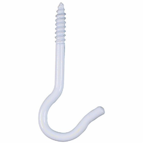 National 2-1/2 In. White Ceiling Hook (3-Pack) N274928 Perspective: back