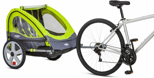 inStep Quick N EZ Double Bicycle Trailer - Orange/Black Perspective: back