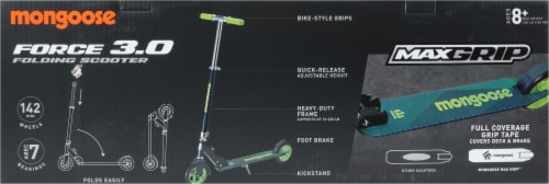 Mongoose® Force 3.0 Folding Scooter - Blue/Green Perspective: back