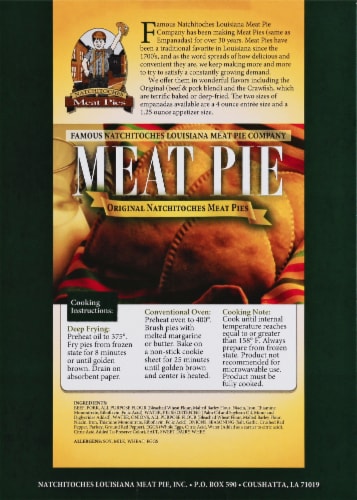 Natchitoches Original Meat Pies Frozen Meal Perspective: back