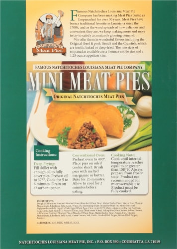 Natchitoches Mini Meat Pies Frozen Meal Perspective: back