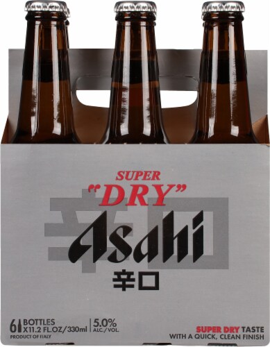 Asahi Super Dry Beer Bottle Perspective: back