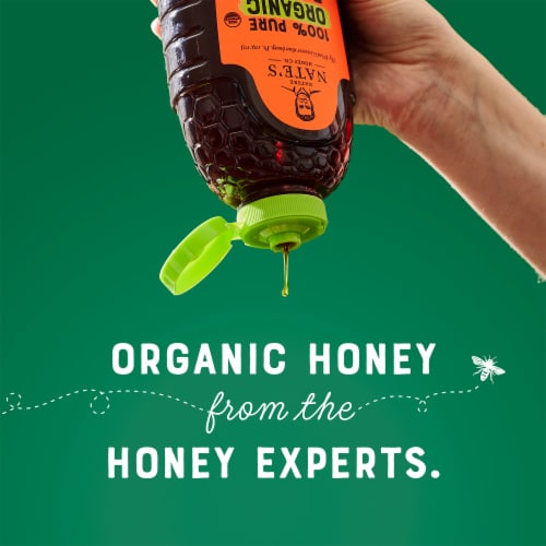 Nature Nate's® 100% Organic Raw & Unfiltered Honey Perspective: back