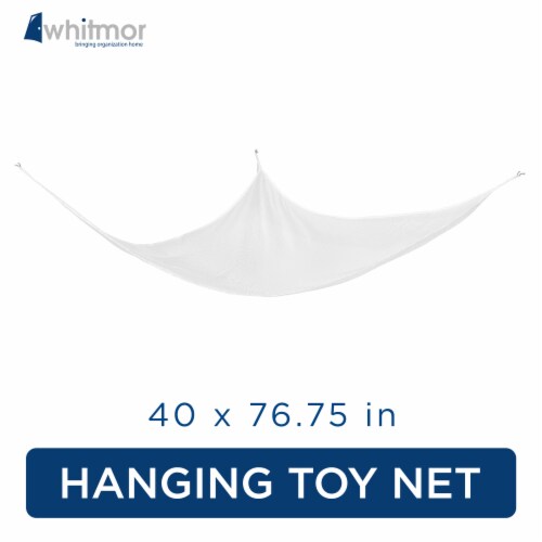 Whitmor Hanging Toy Net - White Perspective: back
