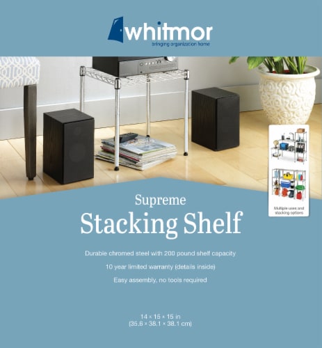 Whitmor Supreme Stacking Shelf - Chrome Perspective: back