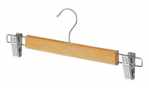 Whitmor Natural Wood Skirt Hangers Perspective: back