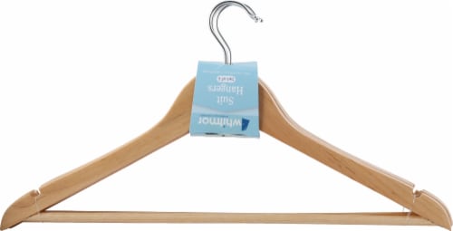 Whitmor Suit Hangers - Natural Wood Perspective: back