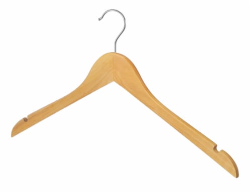 Whitmor Natural Wood Dress or Shirt Hangers Perspective: back