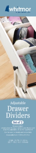Whitmor Adjustable Drawer Dividers - Set of 2 Perspective: back