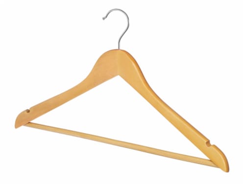 Whitmor Natural Wood Suit Hangers Perspective: back